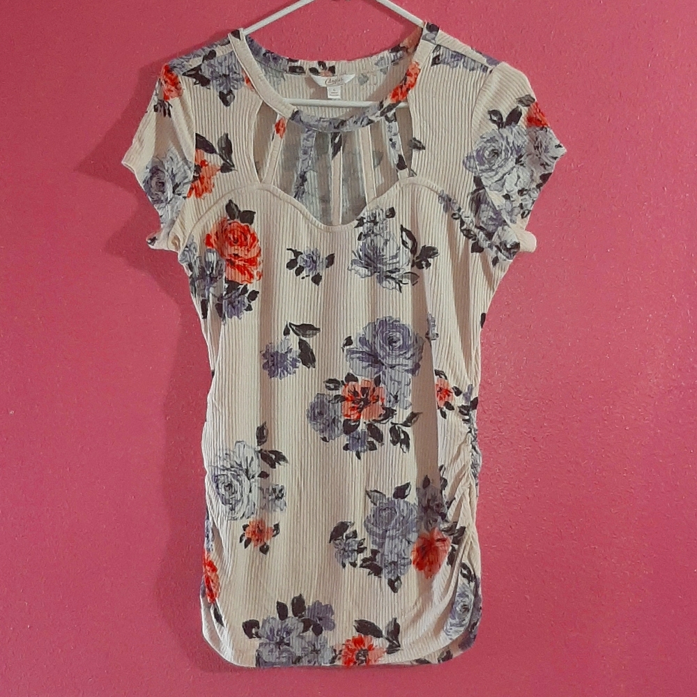 Candie's floral blouse